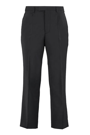 Wool blend chino trousers-0